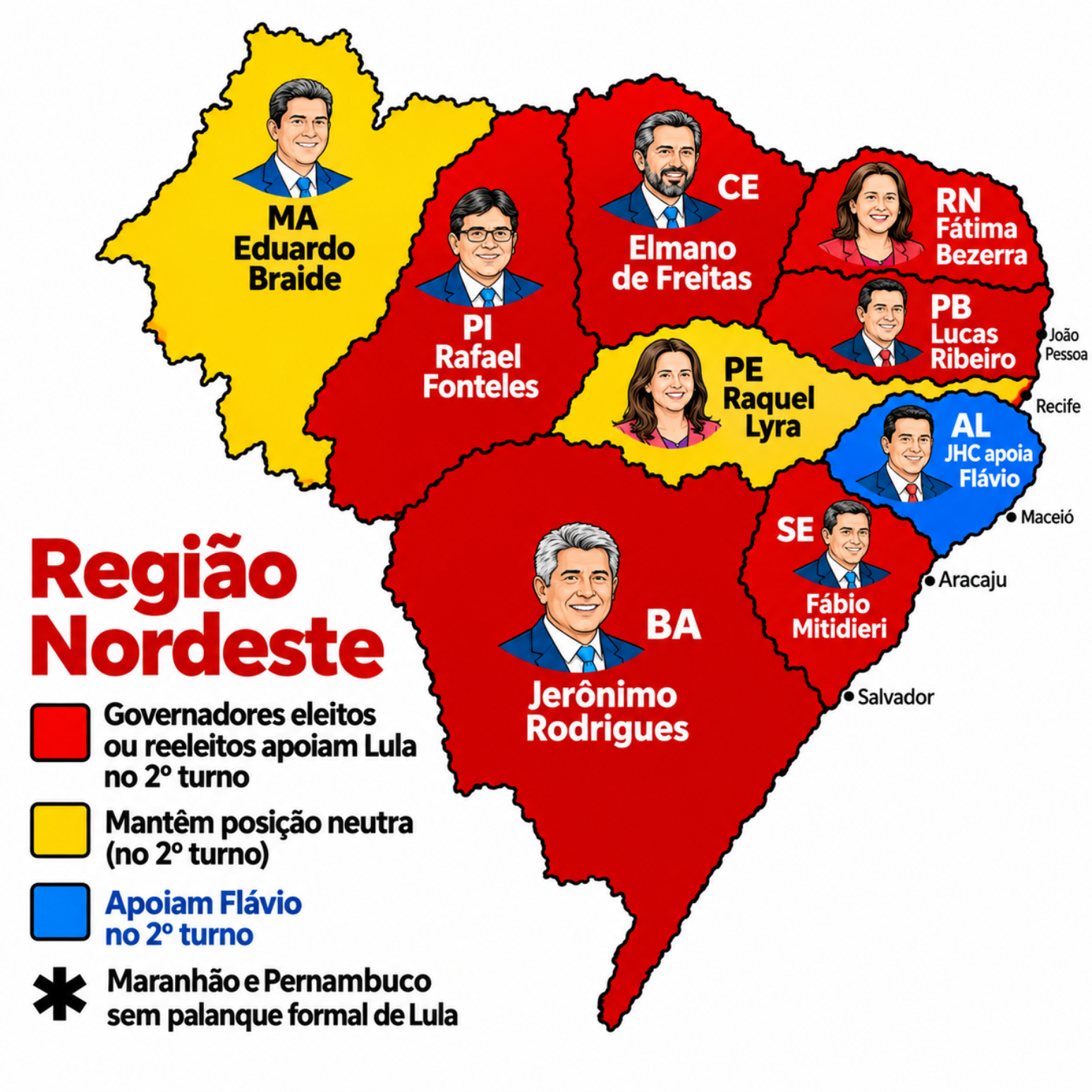 Reduto do PT, Lula inicia campanha de 2&ordm; turno sem palanque formal em PE, AL e MA