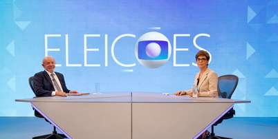 O presidente Lula (PT) em sabatina da TV Globo Foto: Globo/Manoella Mello