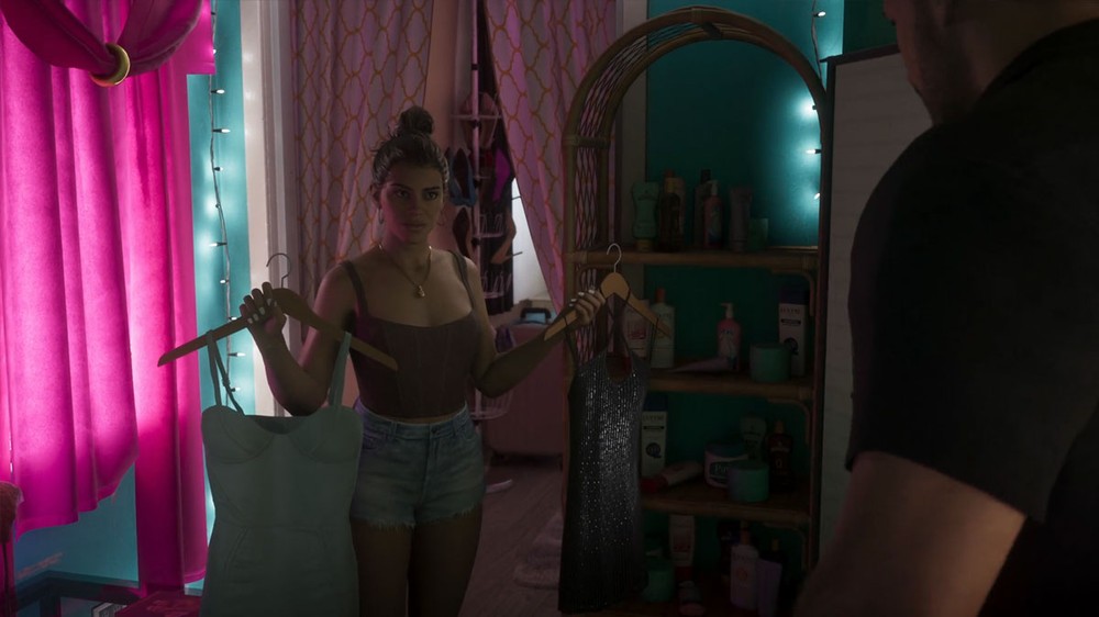 GTA 6: novo vazamento mostra Lucia nua e inclui 'enquete' sobre novos conteúdos