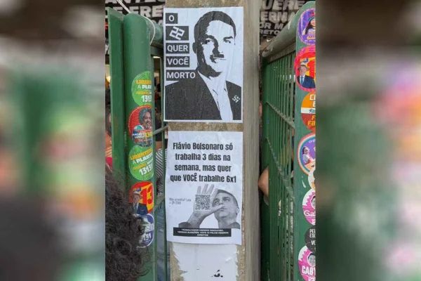 Cartaz com Flávio “nazista” colocado na UnB não tinha autorização