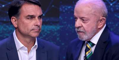 Candidatos &agrave; presid&ecirc;ncia da Rep&uacute;blica, Fl&aacute;vio Bolsonaro (PL) e Luiz In&aacute;cio Lula da Silva (PT) Foto: Werther Santana/Estad&atilde;o / Estad&atilde;o
