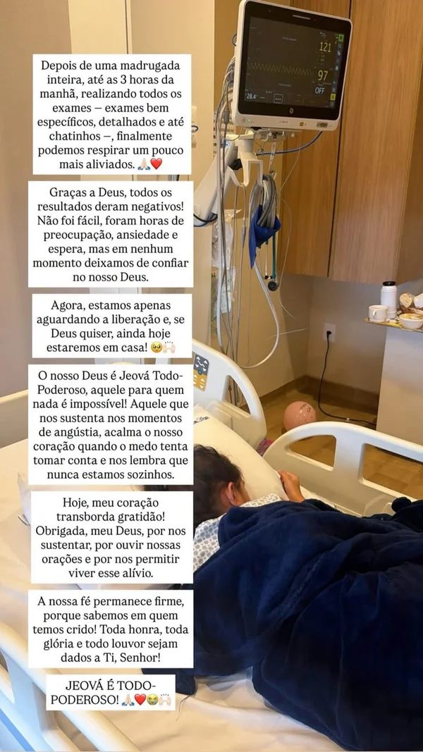 Dayanne Bezerra detalha internação da sobrinha: “Momentos de angústia”