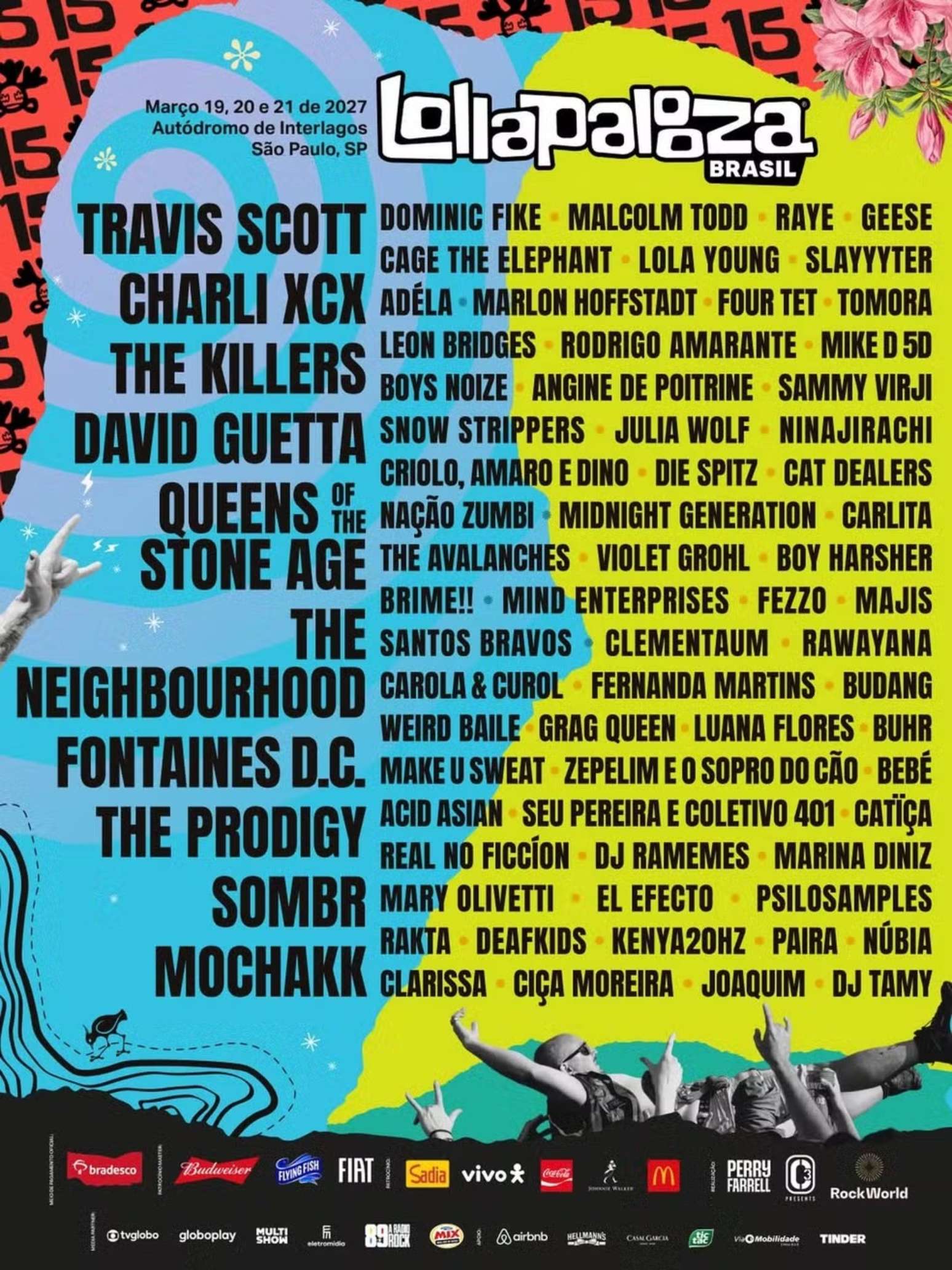 Grade completa do Lollapalooza Brasil 2027