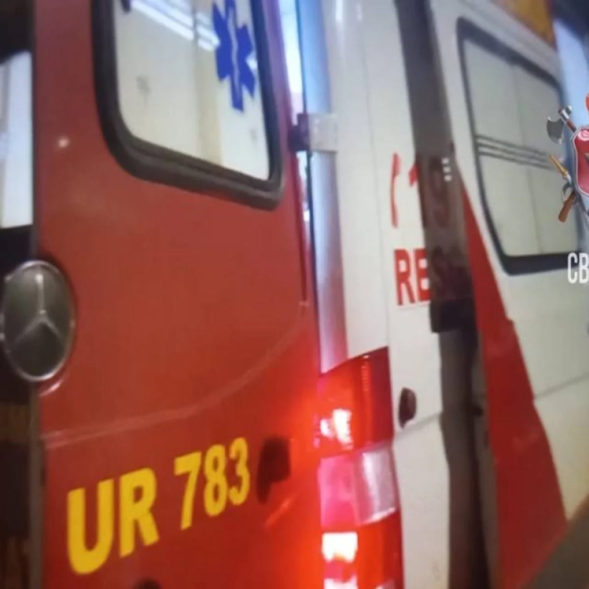 Ônibus derruba poste de iluminação na BR-020 e motorista fica ferido